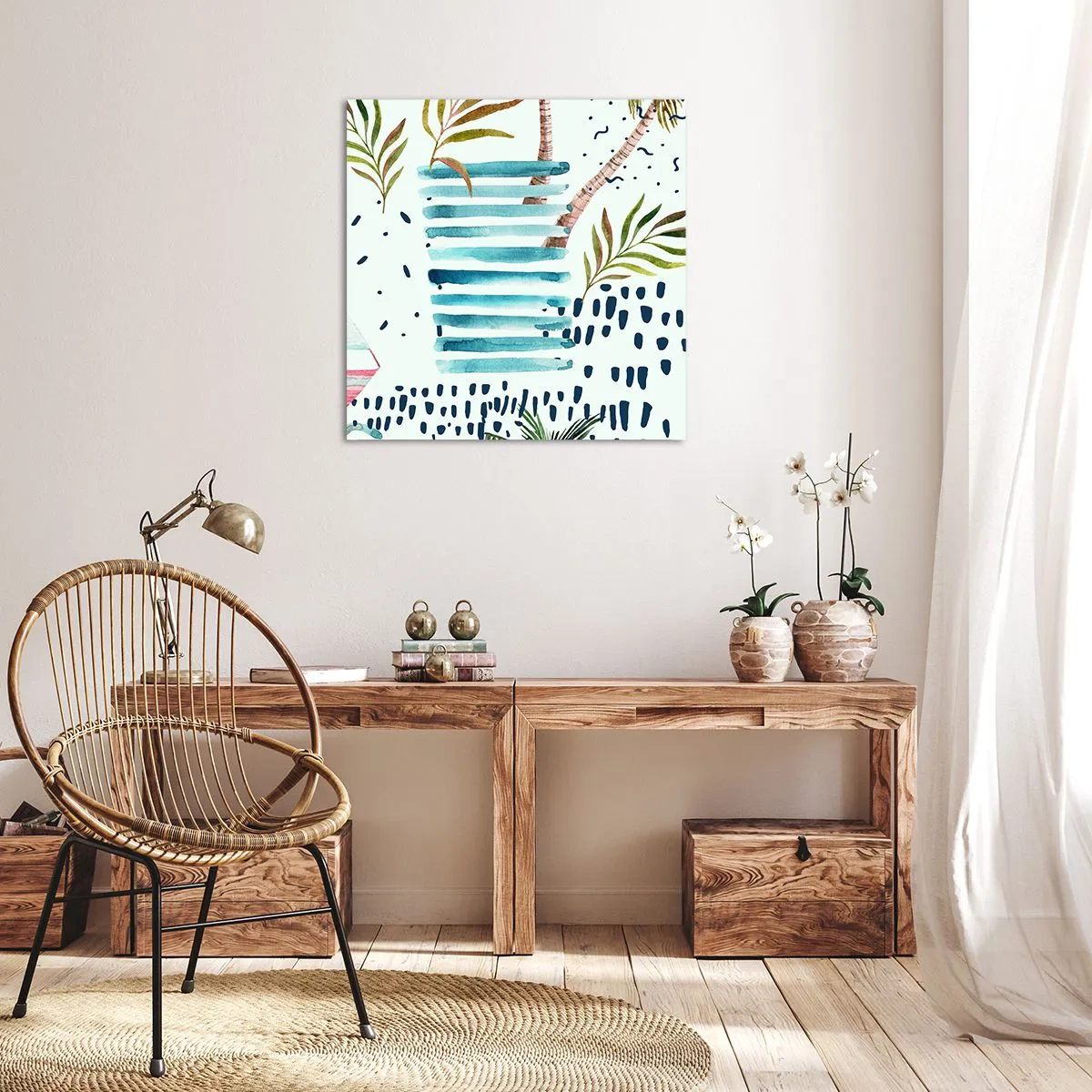 Canvas picture - Holidays under the Palms - 70x70 cm