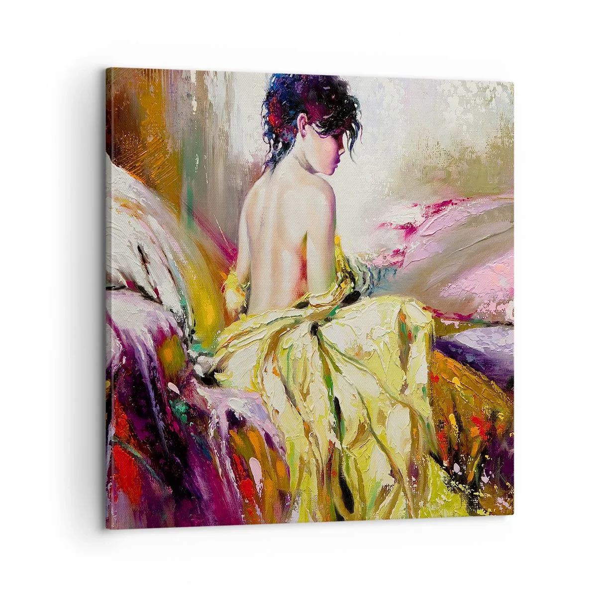 Canvas picture - Graceful in Yellow - 60x60 cm