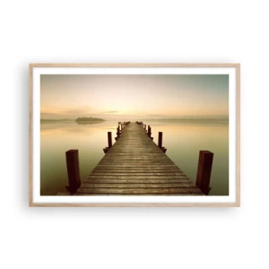 Poster in light oak frame - Before Dawn, Dawn, Light - 91x61 cm