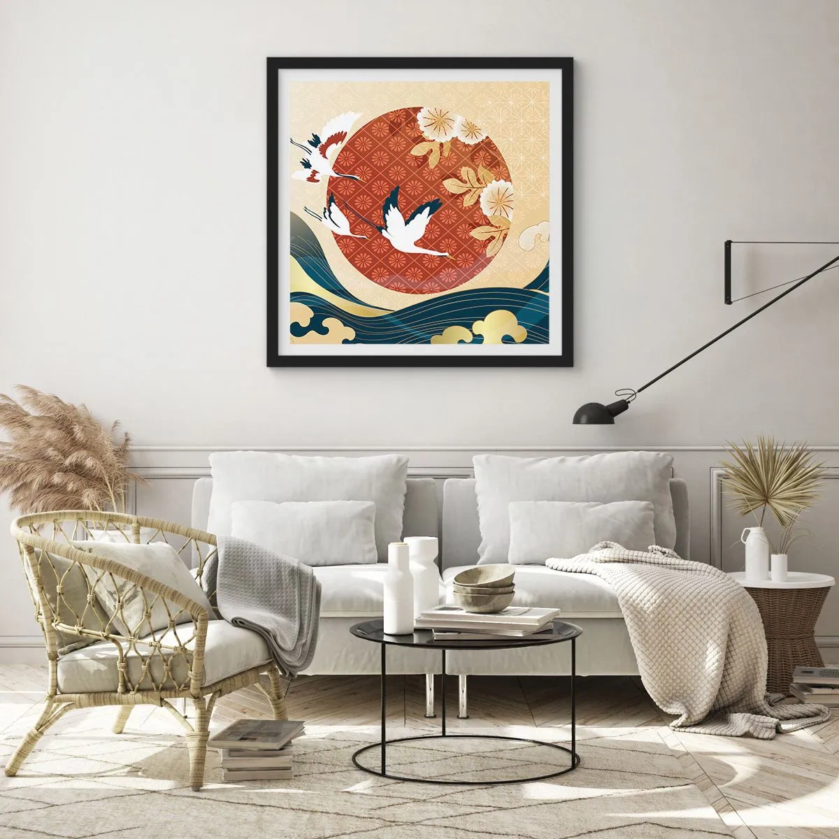 Poster in black frame - Japanese Tale - 40x40 cm