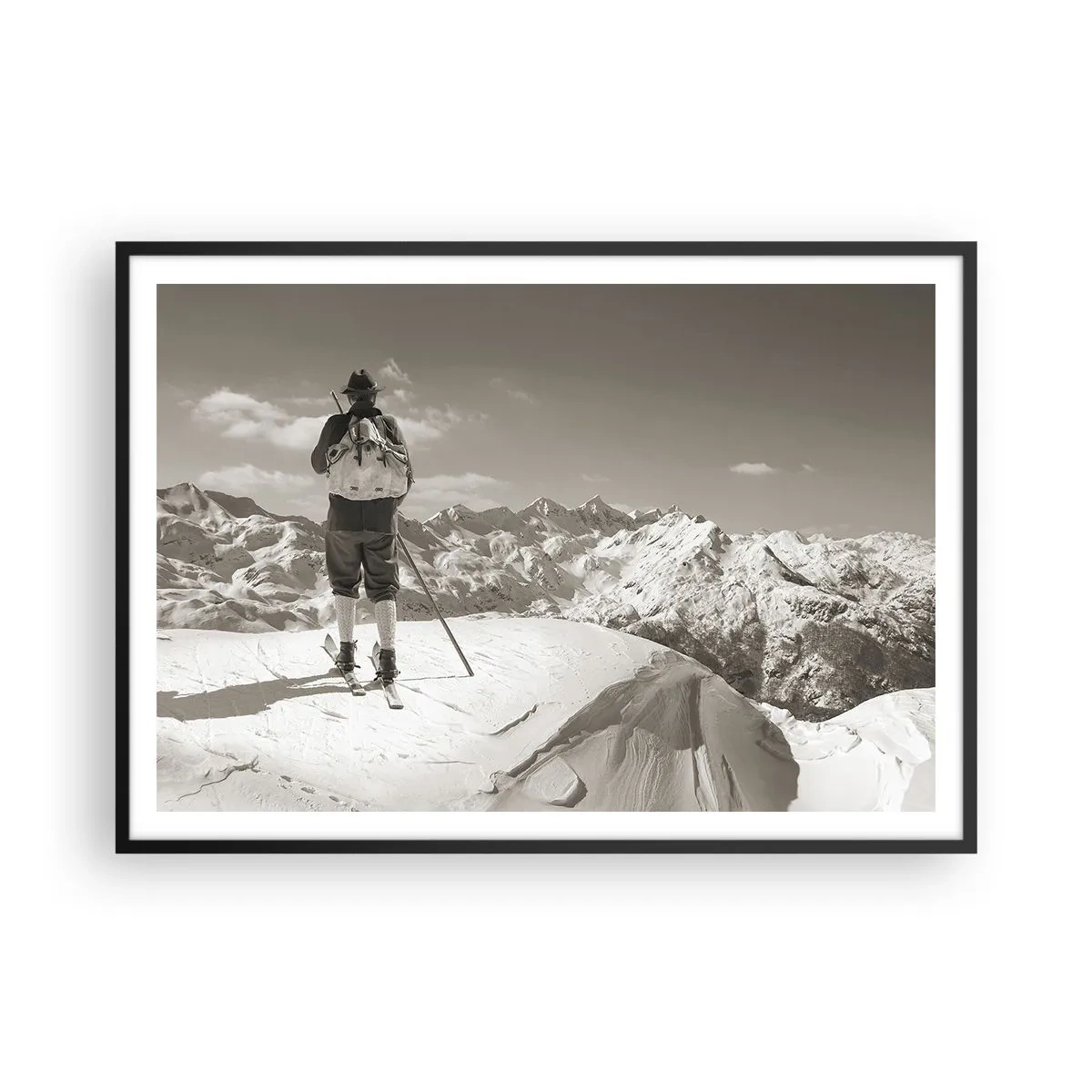 Poster in black frame - Mountains Are the Same - 100x70 cm