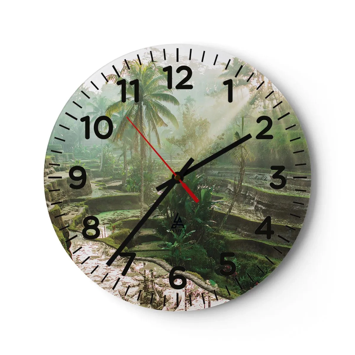Wall clock - Clock on glass - Maturing in the Sun - 30x30 cm