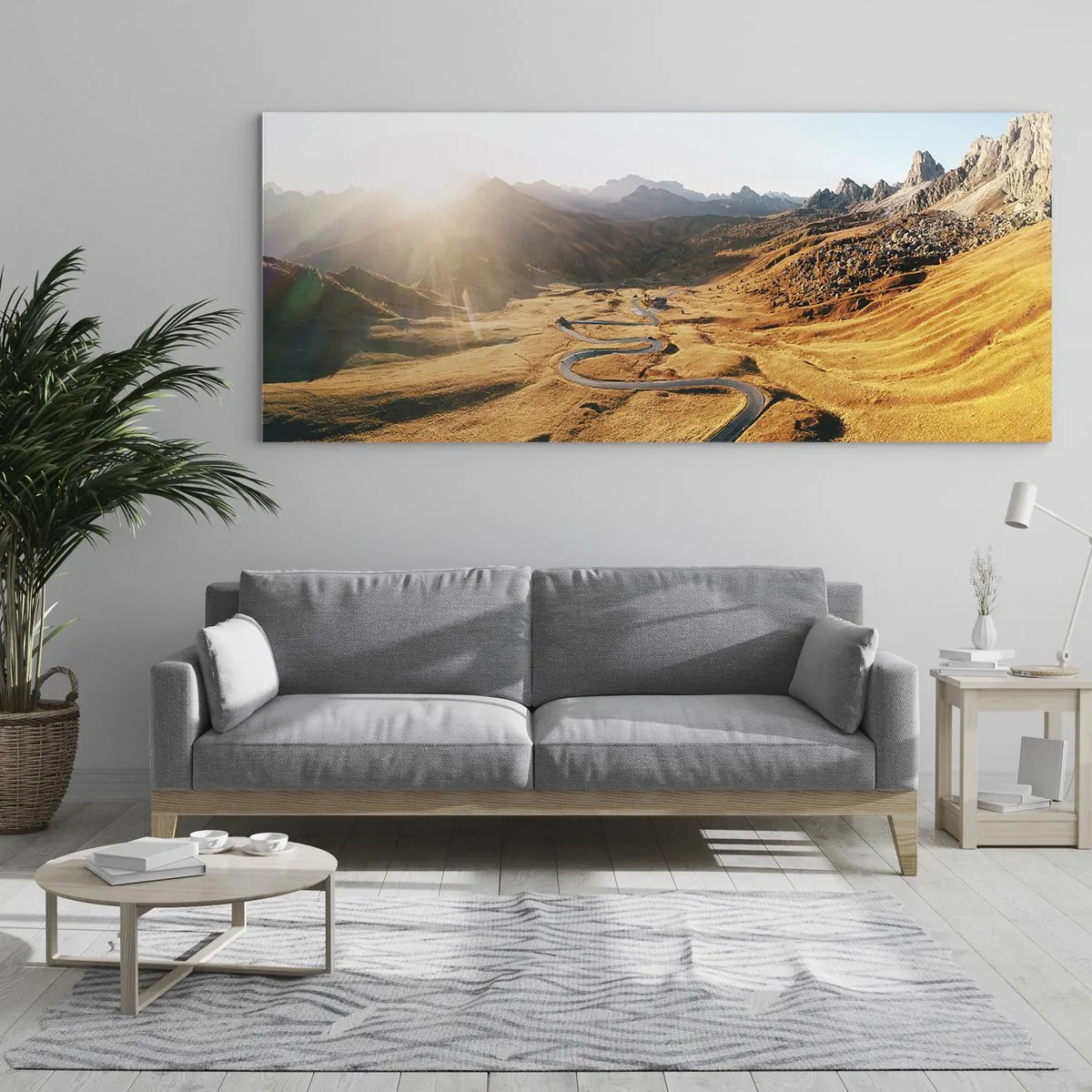 Glass picture - In a Golden Valley - 90x30 cm