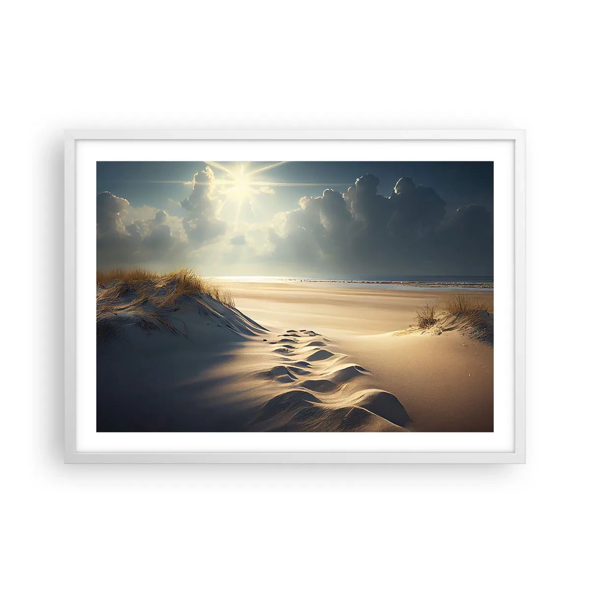 Poster in white frmae - Calming Landscape - 70x50 cm