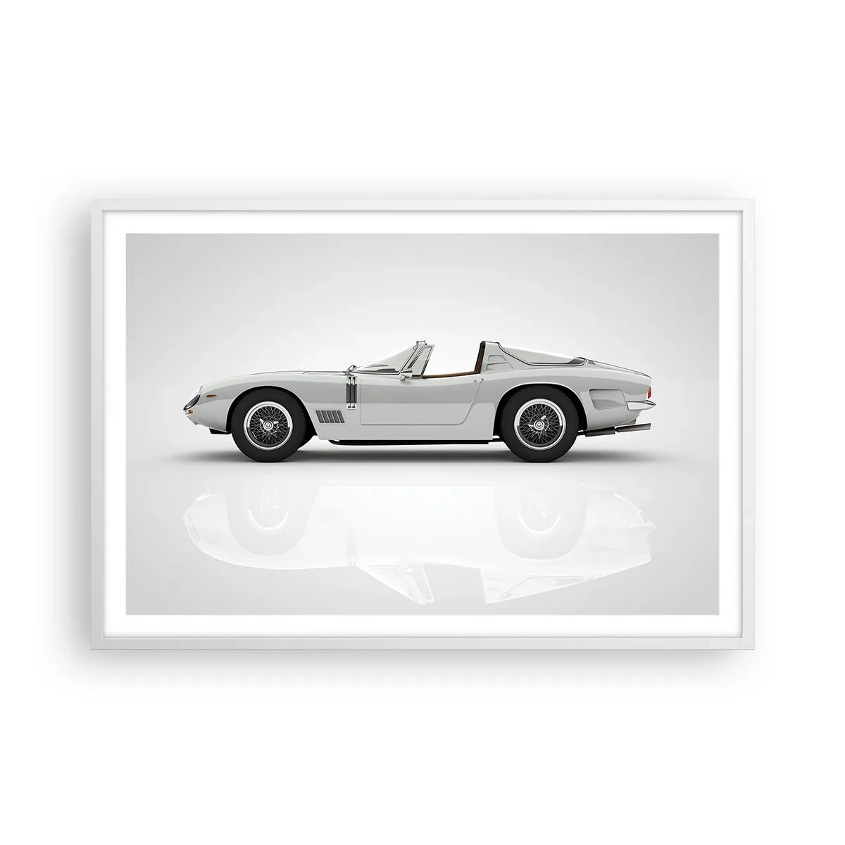 Poster in white frmae - Promise of Fun - 91x61 cm