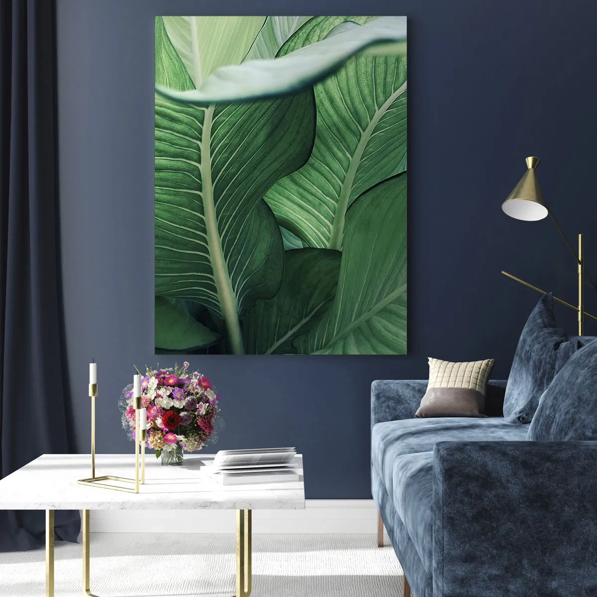 Glass picture - Life in Intense Green Colour - 70x100 cm