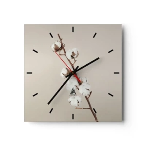 Wall clock - Clock on glass - At the Heart of Softness - 40x40 cm