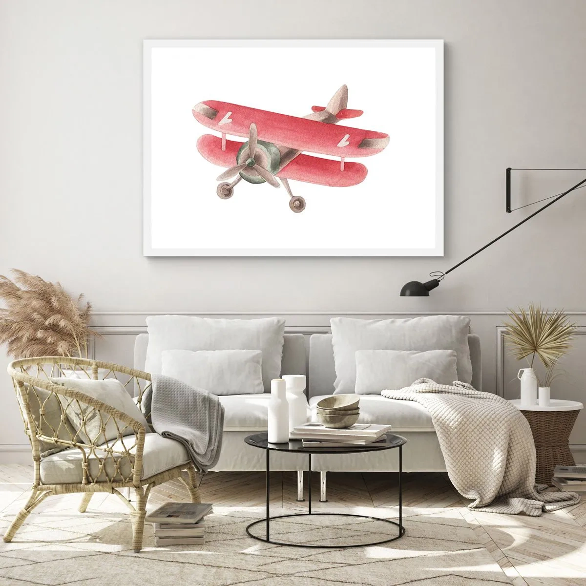 Poster in white frmae - Ready for High Flghts - 100x70 cm