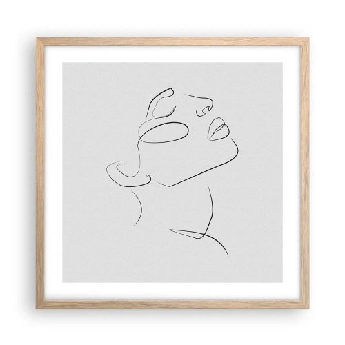 Poster in light oak frame - Meanders of a Dream - 50x50 cm