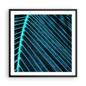 Poster in black frame - Texture of Green - 60x60 cm