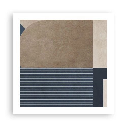 Poster - Composition of Simplicity and Curvature - 50x50 cm