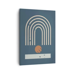 Canvas picture - Geometry on Navy Blue - 50x70 cm