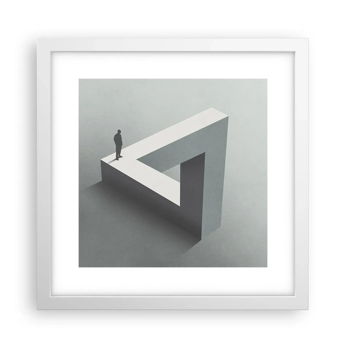 Poster in white frmae - And Yet It Is Possible - 30x30 cm