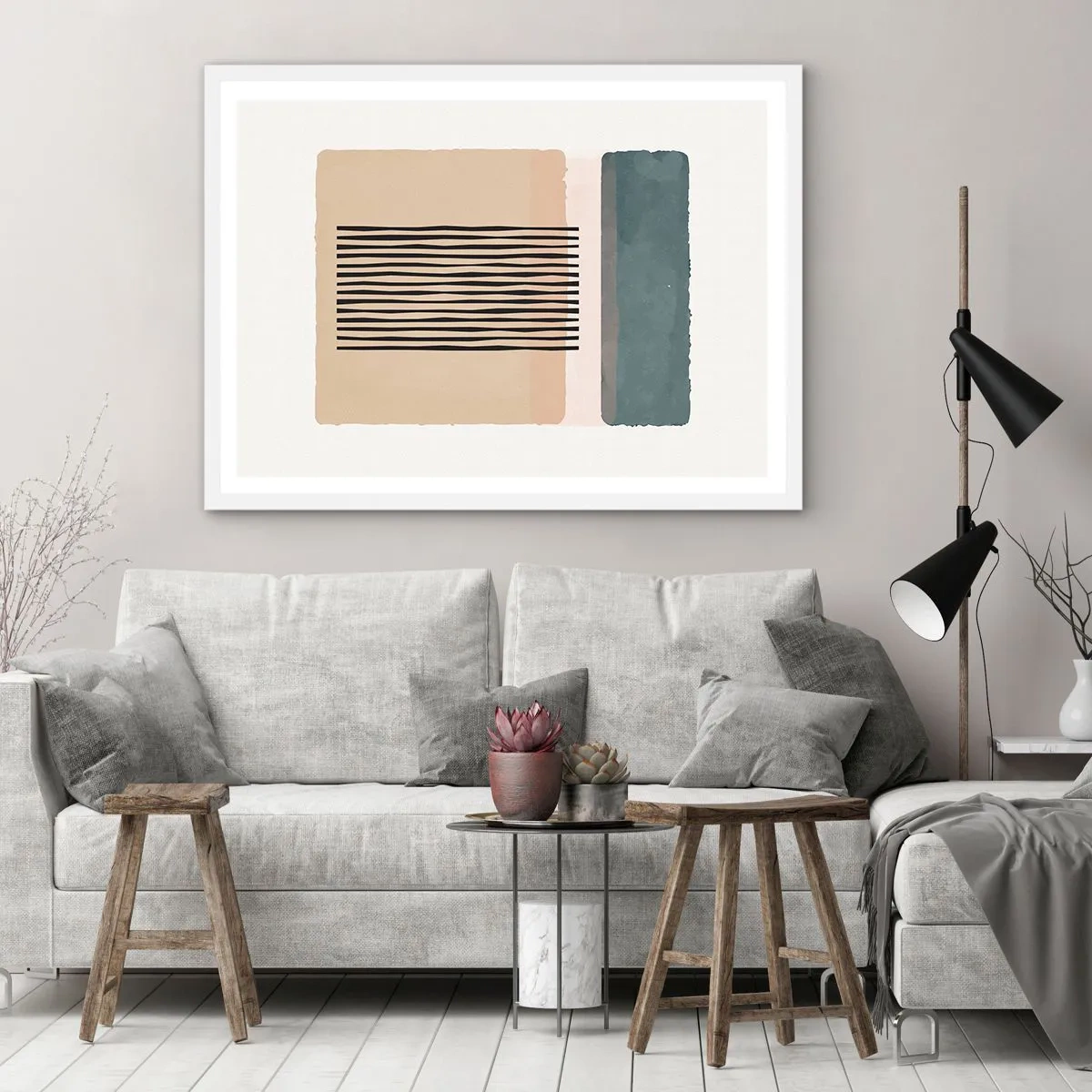 Poster in white frmae - All in Order - 70x50 cm