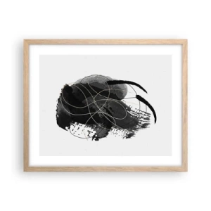 Poster in light oak frame - Made from Black - 50x40 cm