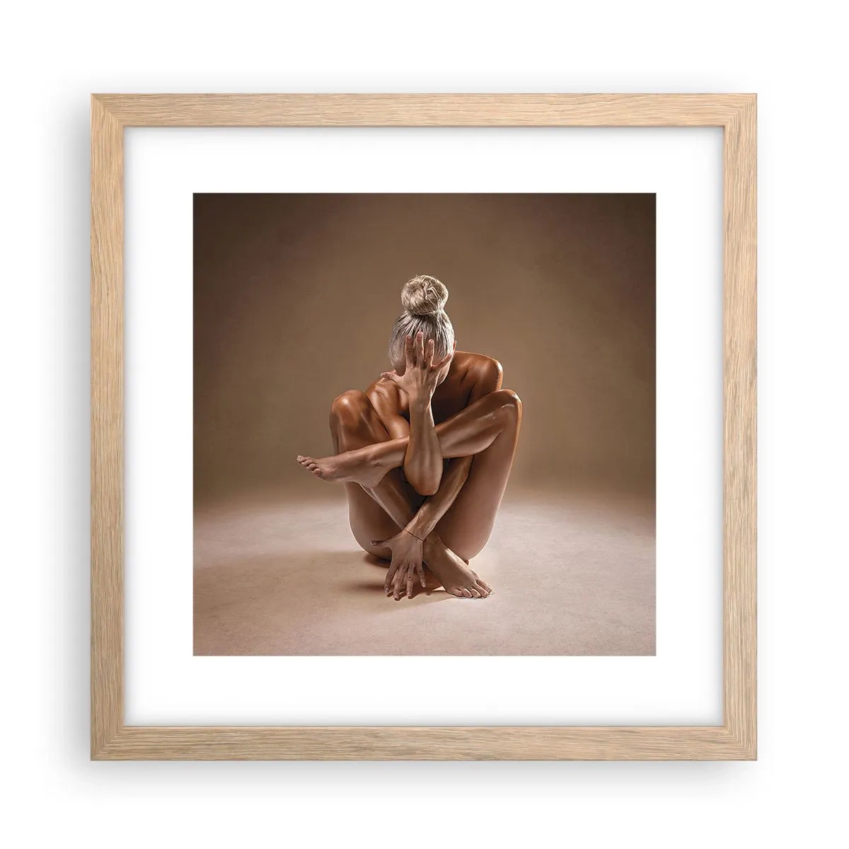 Poster in light oak frame - Unity of Body and Spirit - 30x30 cm