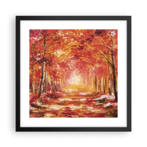 Poster in black frame - Copper Forest - 40x40 cm