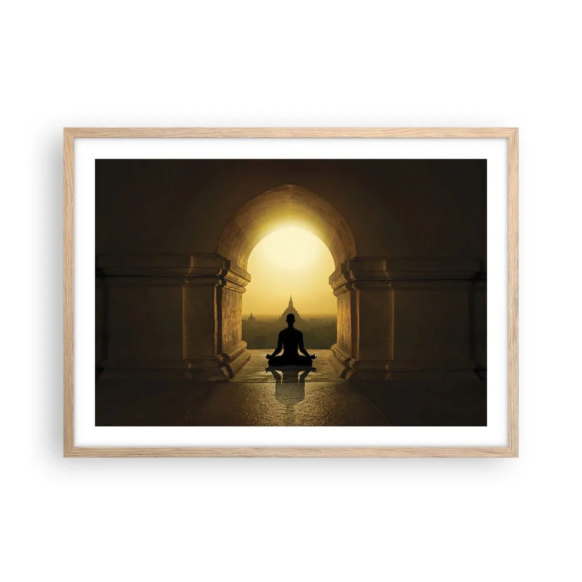 Poster in light oak frame - Full Harmony - 70x50 cm