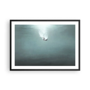 Poster in black frame - In the Arms of the Ocean - 70x50 cm