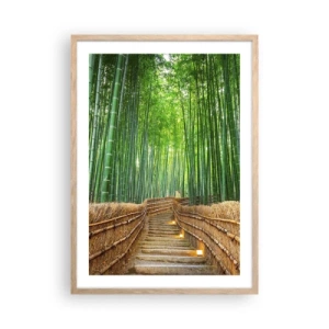 Poster in light oak frame - Essence of Asian Nature - 50x70 cm