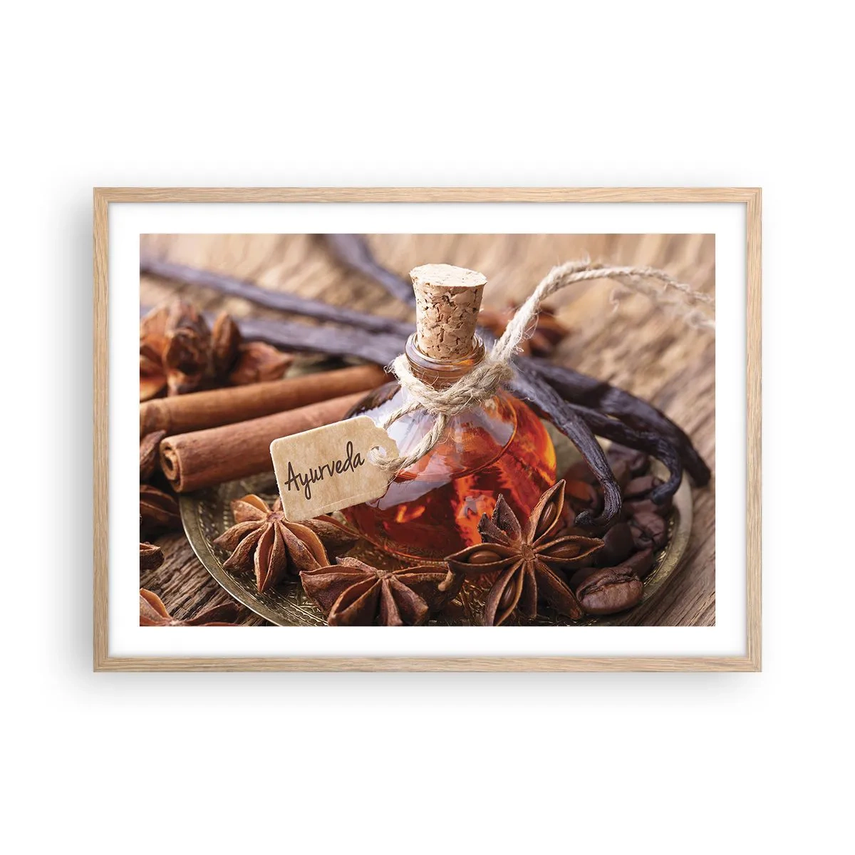 Poster in light oak frame - Unity of Body and Spirit - 70x50 cm