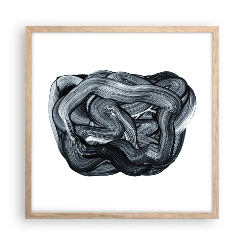 Poster in light oak frame - It's Not So simple - 50x50 cm