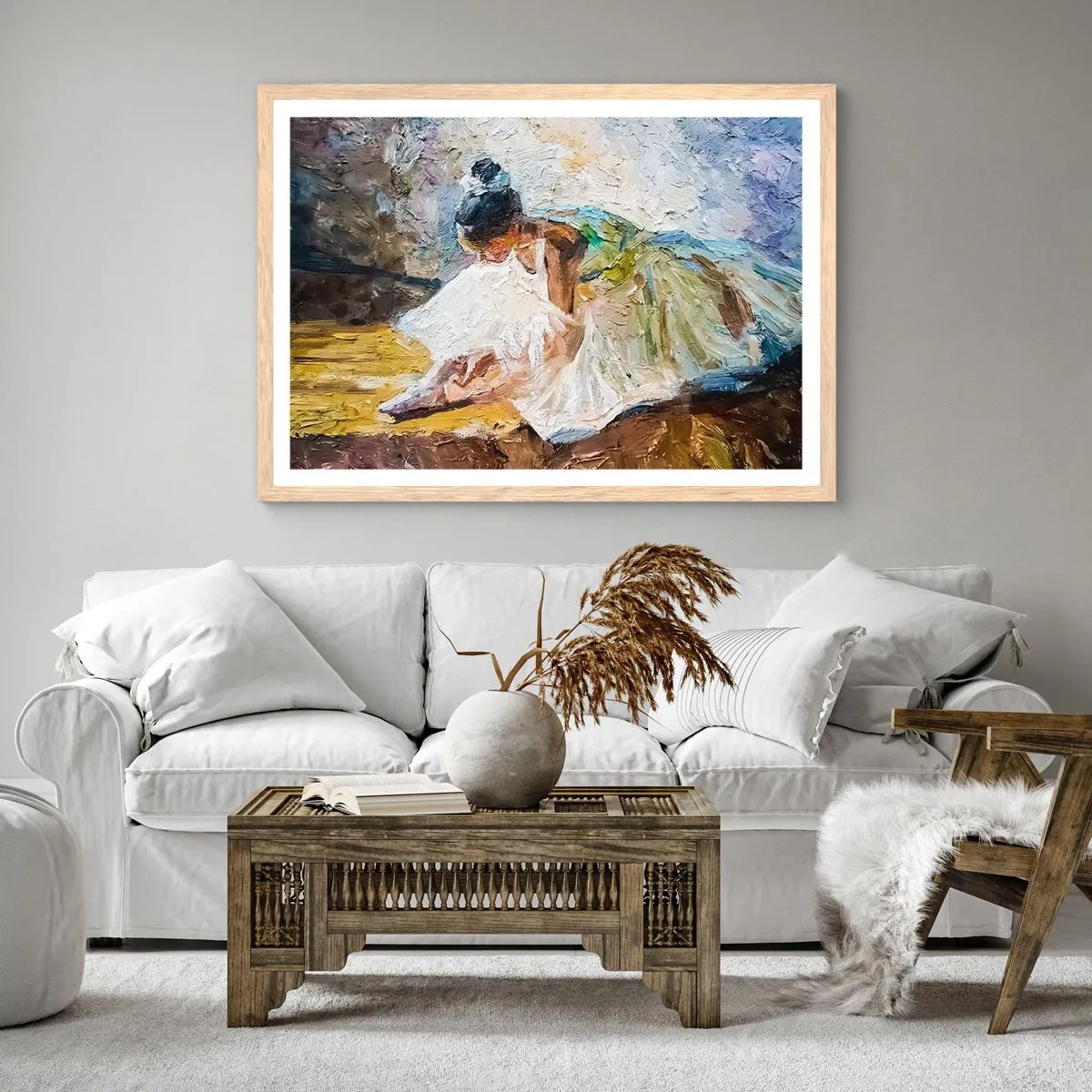Poster in light oak frame - From Degas' Painting - 50x40 cm