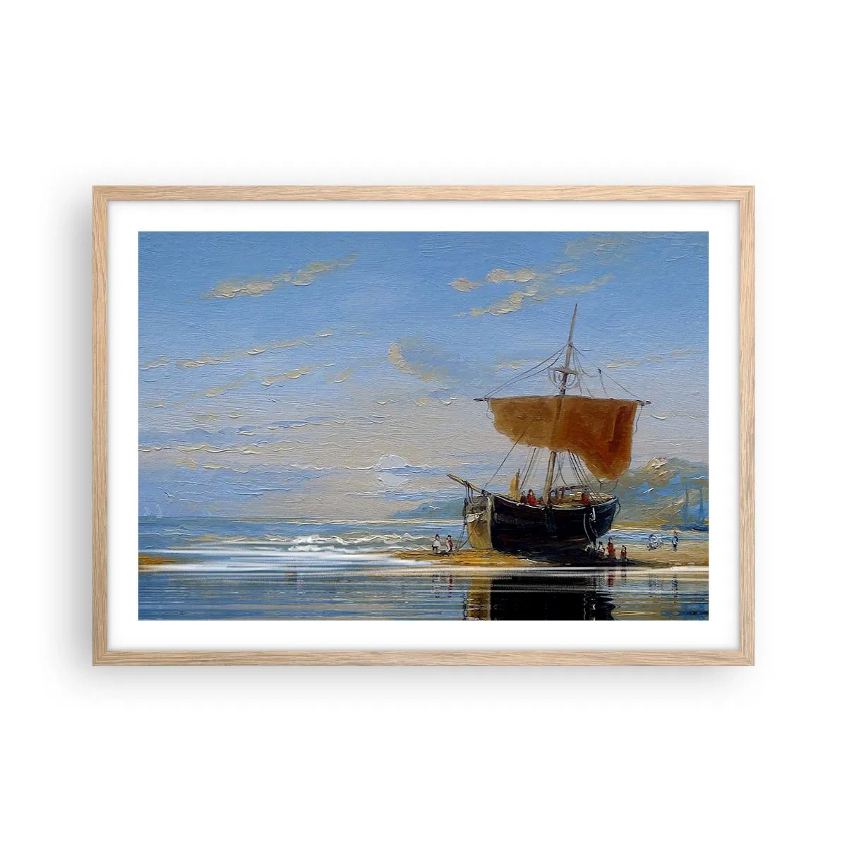 Poster in light oak frame - Water, Earth, Air - 70x50 cm