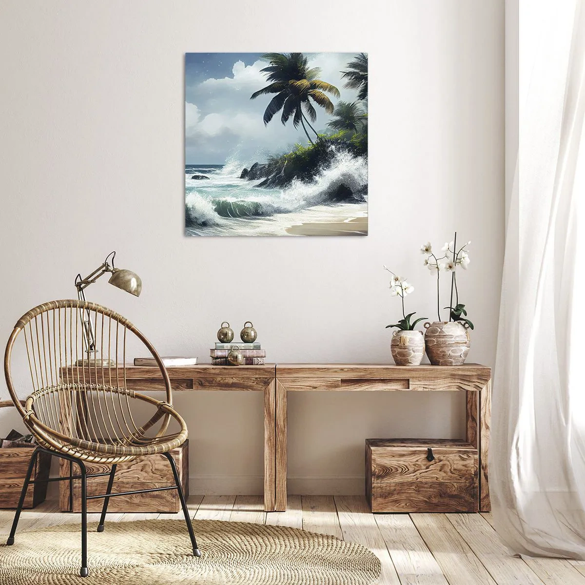 Canvas picture - On a Tropical Shore - 50x50 cm