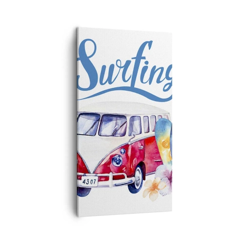 Canvas picture - Surfer's Van - 45x80 cm