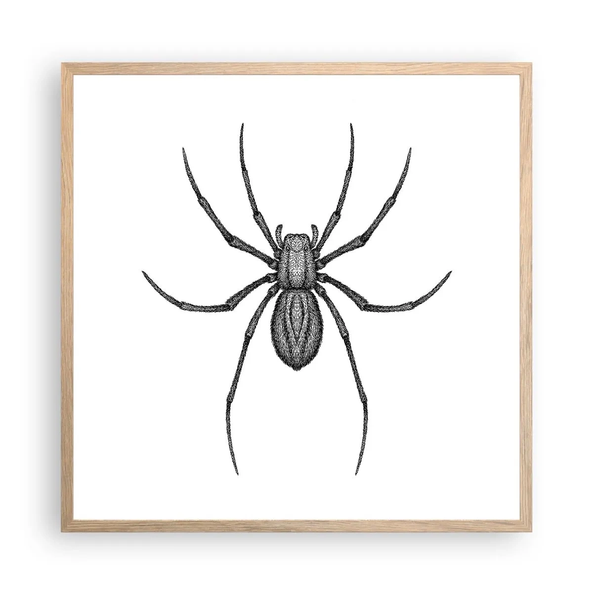 Poster in light oak frame - Disturbing Precision - 60x60 cm