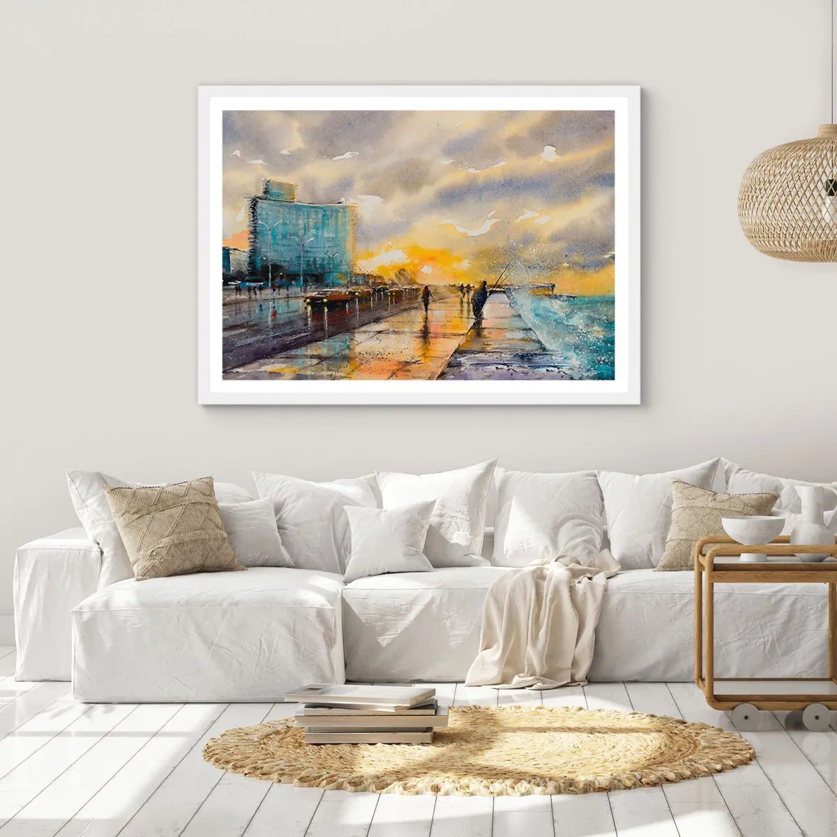 Poster in white frmae - Life On the Coast - 70x50 cm