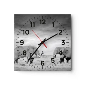 Wall clock - Clock on glass - Grey Is Beautiful - 30x30 cm