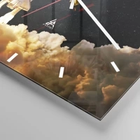 Clock face with lines