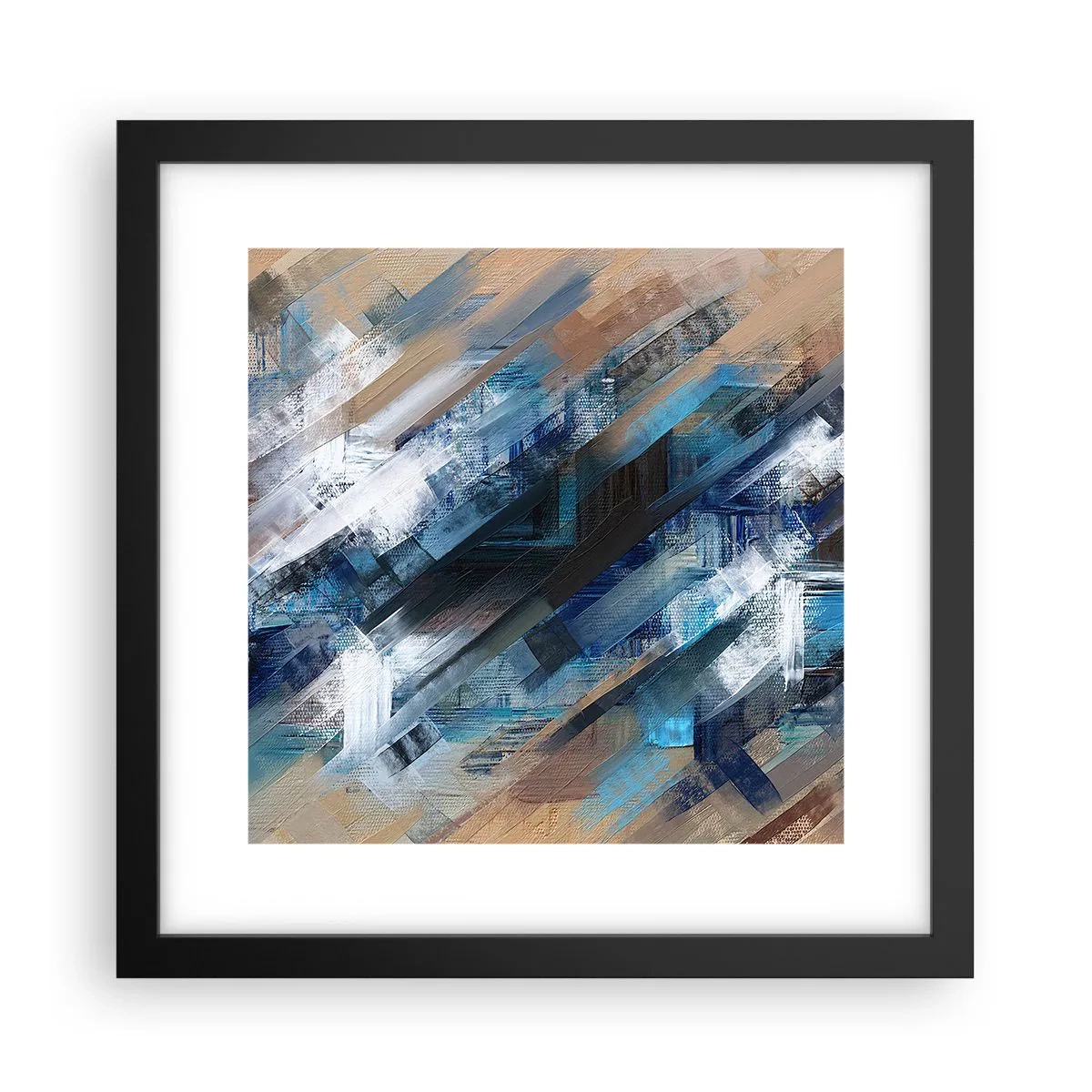 Poster in black frame - On the Blue Slant - 30x30 cm