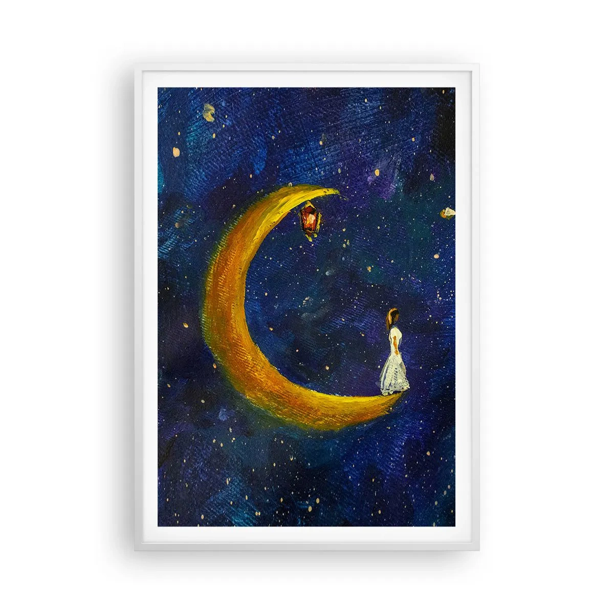 Poster in white frmae - Calling of the World - 70x100 cm