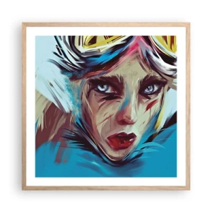 Poster in light oak frame - Road Mistress - 60x60 cm