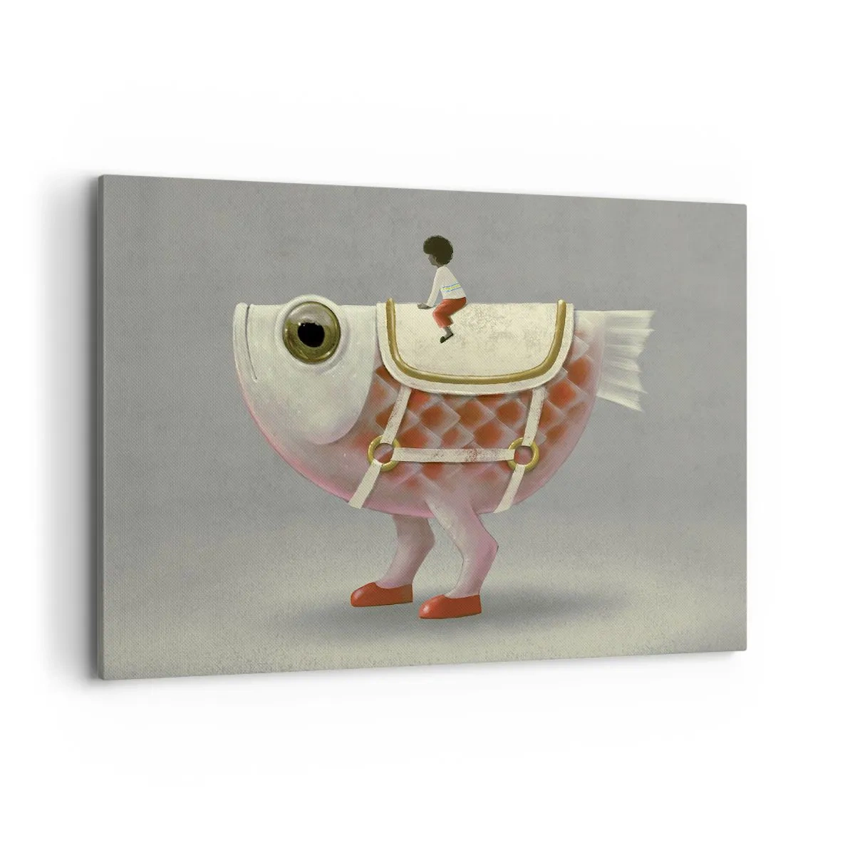 Canvas picture - Fish Jockey - 120x80 cm