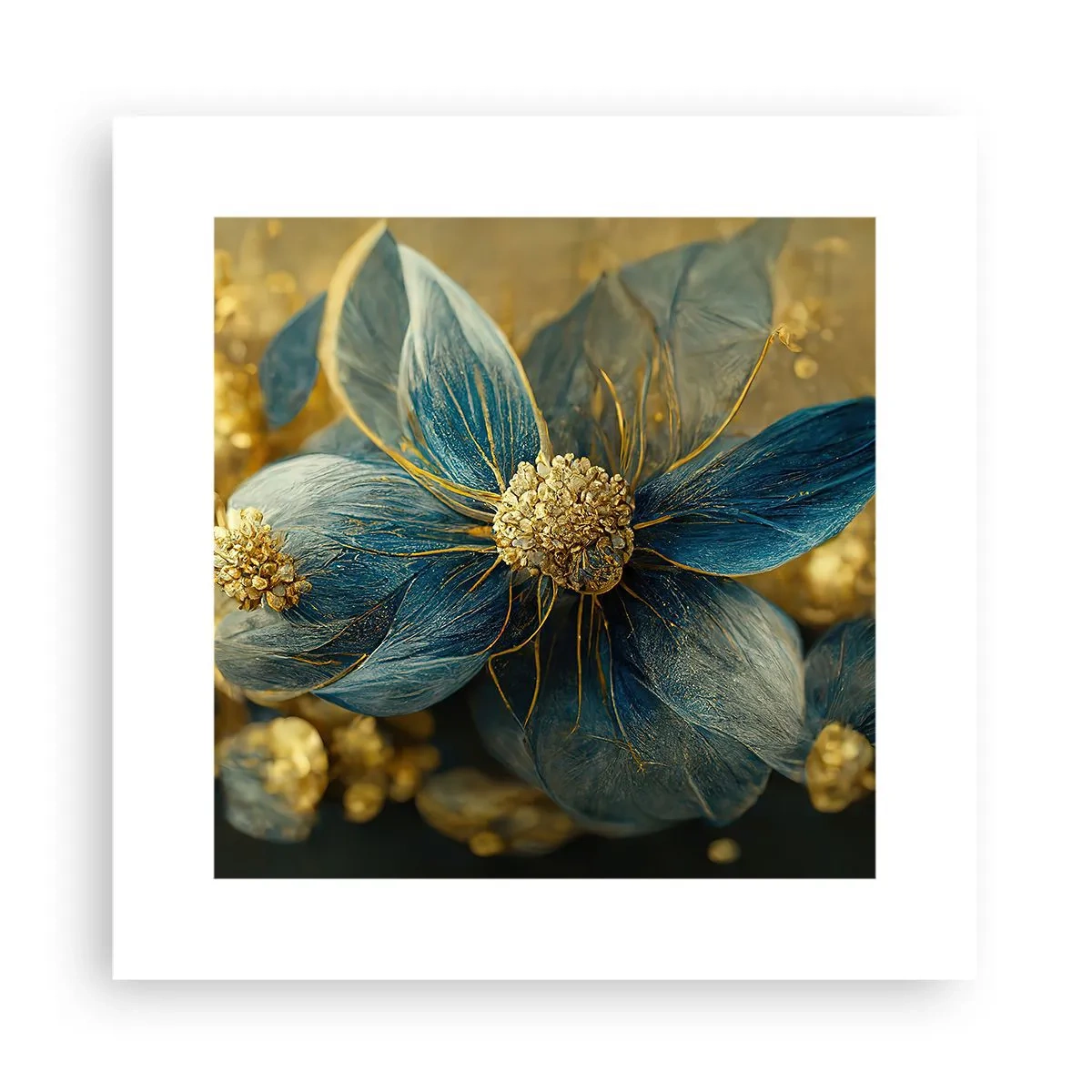 Poster - Blossoming in Gold - 30x30 cm