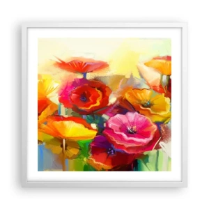 Poster in white frmae - Not Only Red - 50x50 cm