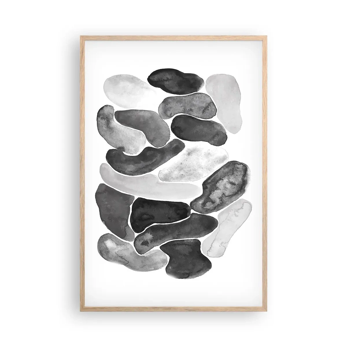 Poster in light oak frame - Stone Abstract - 61x91 cm