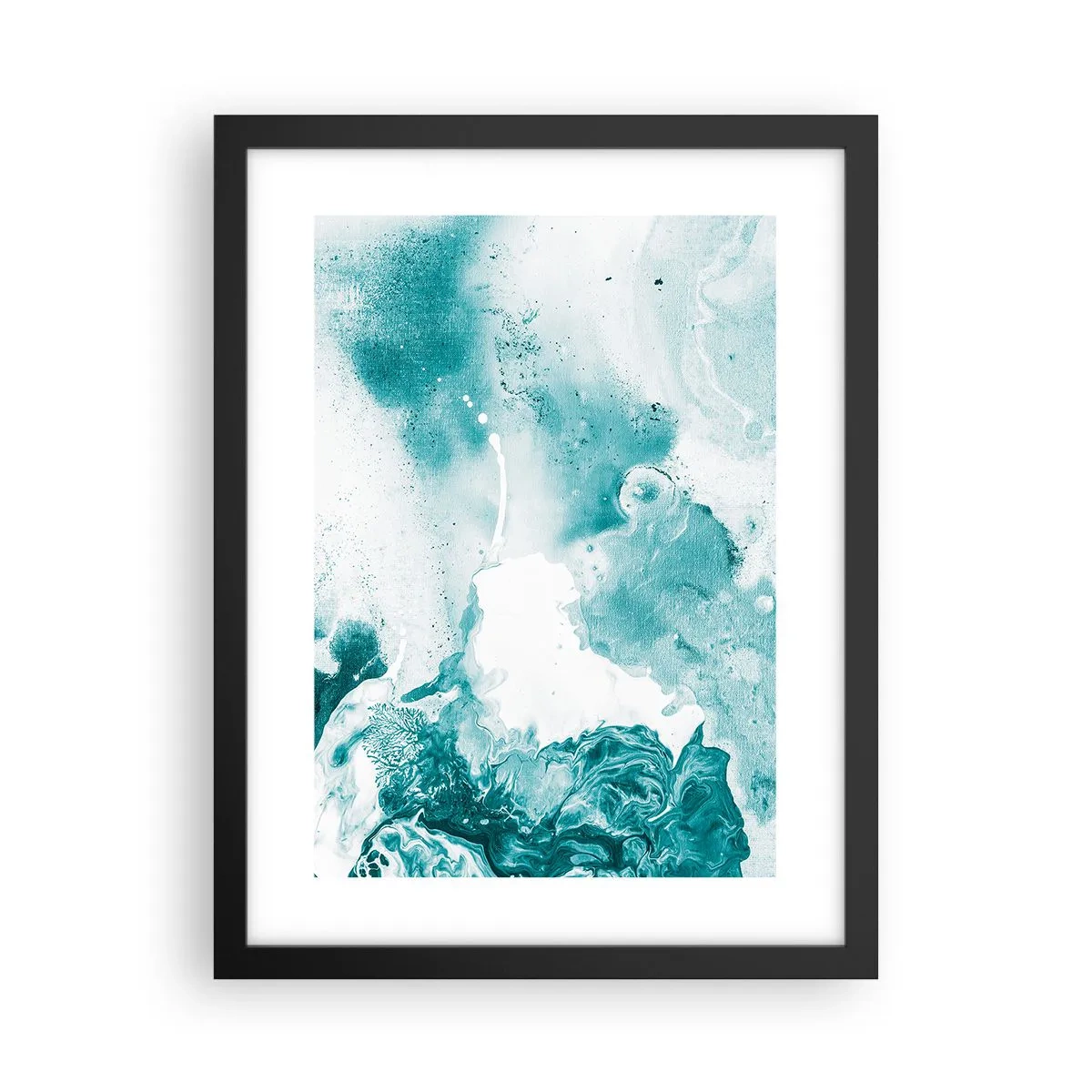 Poster in black frame - Lakes of Blue - 30x40 cm