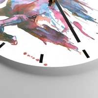 Clock face with lines