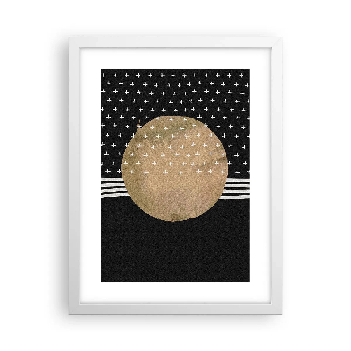 Poster in white frmae - Composition: Flag of Galaxy - 30x40 cm