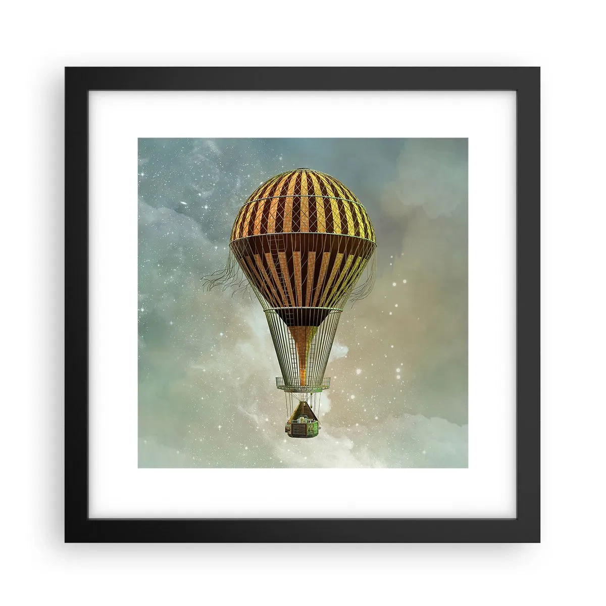 Poster in black frame - Pioneer Flight - 30x30 cm