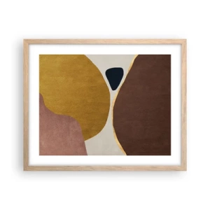 Poster in light oak frame - Abstract - Place in sSace - 50x40 cm
