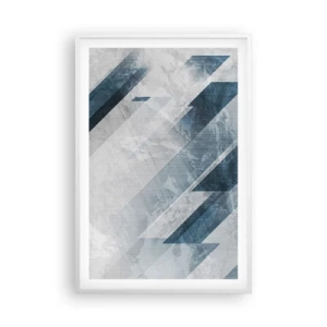 Poster in white frmae - Spacial Composition - Movement of Greys - 61x91 cm
