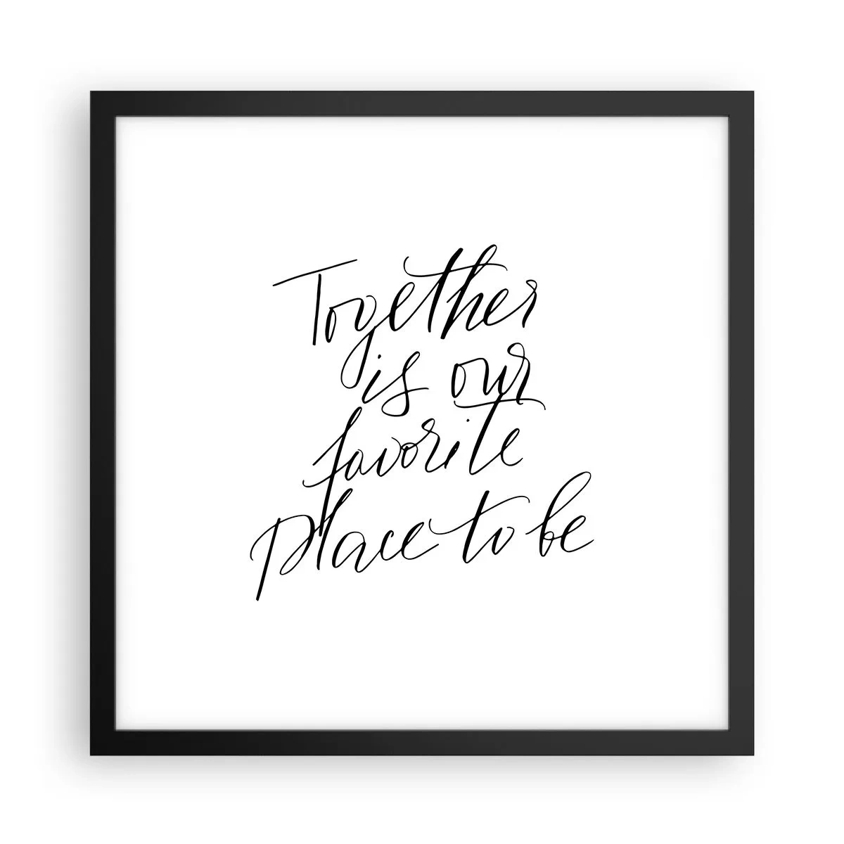 Poster in black frame - Do You Also Feel This? - 40x40 cm