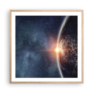 Poster in light oak frame - In a New Perspective - 60x60 cm