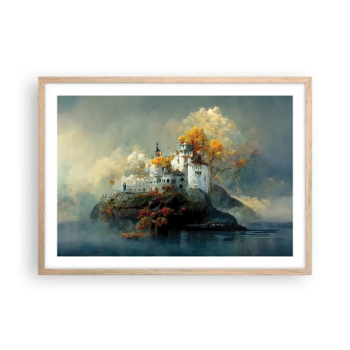 Poster in light oak frame - Beginning of a Romantic Tale - 70x50 cm